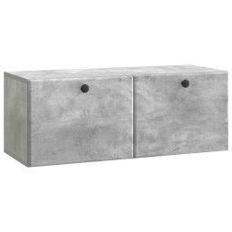 Dulap TV suspendat de perete gri beton 78,5 x 31 x 30 cm