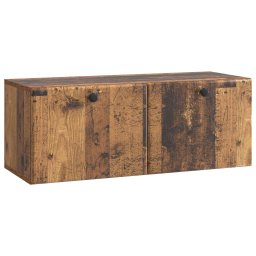 Dulap TV suspendat cu 2 usi, lemn vechi, 78,5 x 31 x 30 cm