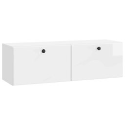 Dulap TV suspendat alb foarte lucios, 98 x 31 x 30 cm
