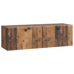 Dulap TV suspendat de perete, lemn vechi, 98 x 31 x 30 cm, 2 usi