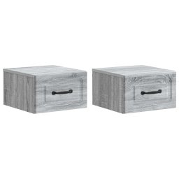 Set 2 noptiere suspendate Sonoma gri, 34,5 x 33 x 20 cm, vidaXL