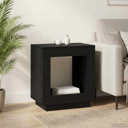 Masa laterala Stejar Negru 60 x 40 x 65 cm Lemn prelucrat GartenMobel Dekor