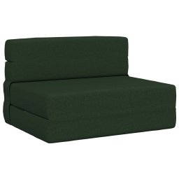 Canapea Plianta cu Pat Verde închis 190 x 70 x 15 cm tesatura GartenMobel Dekor