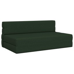 Canapea Plianta cu Pat Verde închis 203 x 152 x 15 cm tesatura GartenMobel Dekor