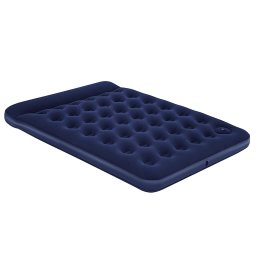 Saltea gonflabila Bestway catifelata cu pompa de picior, 203x152x28 cm