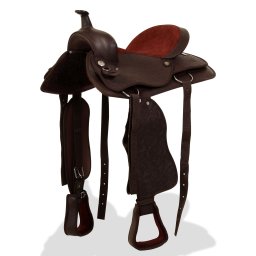 Sa Western, capastru & pieptar, piele naturala, 15", maro GartenMobel Dekor