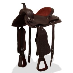 Sa Western, capastru & pieptar, piele naturala, 17", maro GartenMobel Dekor