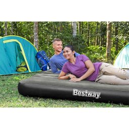 Saltea gonflabila Bestway 3 în 1, negru/gri, 188x99x25 cm, interior-exterior