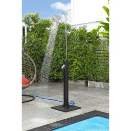 Dus solar de exterior Bestway Solar Flow, negru, 8 L, cu baza stabila
