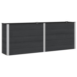 Strat înaltat de gradina Negru 250 x 50 x 91 cm alu. GartenMobel Dekor