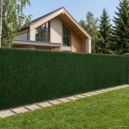 Gard Artificial Verde închis 1 x 6 m PVC si Otel GartenMobel Dekor