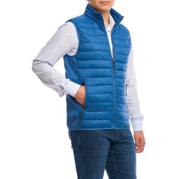 Vesta barbati subtire, Urban fit, albastru denim (Marime vesta: L)