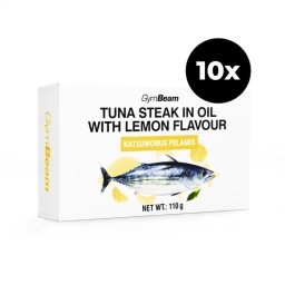 GymBeam File de ton în ulei cu aromă de lămâie 10 x 110 g