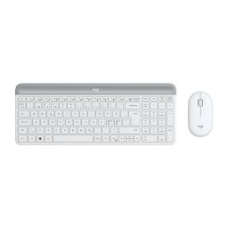 Tastatura MK470 Ultra-slim QWERTY Wireless + Mouse Alb