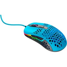 Mouse Gaming, USB, optic 19.000 DPI, 6 butoane + scroll, design ajustabil, blue/black