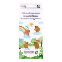 Creioane colorate Strigo, 12 culori, Seria Capybara