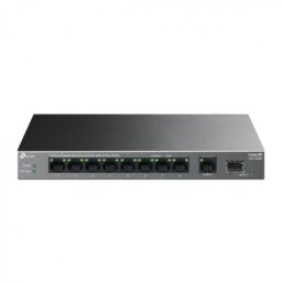 SWITCH TP-LINK, 9 x Gigabit RJ-45 (8 porturi POE+ buget total 61W) + 1× Gigabit SFP, carcasa metalica LS1210GP (timbru verde 2 lei)