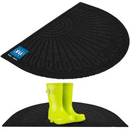 Covoraș pentru pantofi antiderapant semicircular gri 60x90 cm