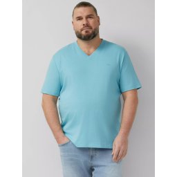 s.Oliver Big Sizes Tricou barbati big sizes cu anchior, din bumbac, Regular fit, Albastru deschis (SELECTATI MARIMEA: 6XL)