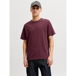 Jack & Jones Tricou basic barbati, Noos, Regular fit, Visiniu (SELECTATI MARIMEA: 2XL)