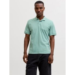 Jack & Jones Tricou polo Basic, Slim Fit, din bumbac, Verde deschis (SELECTATI MARIMEA: M)