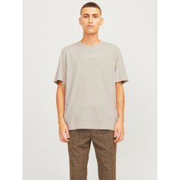 Jack & Jones Tricou barbati cu imprimeu text Jack & Jones Premium, Crem (SELECTATI MARIMEA: L)