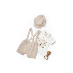 Set tricou, salopeta si sapca teddybear, 100% bumbac organic, babycosy (marime: 18-24 luni)