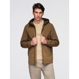Ombre Men's lightweight jacket with waterproof coating and hood
