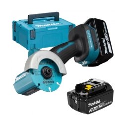 Makita - DMC300RFJ - Polizor unghiular cu 2 acumulatori, Li-Ion, 18 V, 3 Ah, 76 mm, valiza speciala
