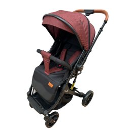 Carucior sport, cu maner reversibil, suspensii pe cadru, pliabil si troler, C1 Rosu