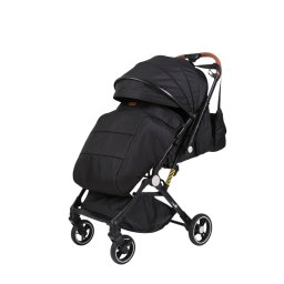 Carucior sport L-Sun, C6, Negru, pliabil tip troller, cu maner reversibil, husa de picioare si gentuta