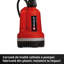 Pompa submersibila pe acumulator Einhell Expert GE-PP 18 RB Li Solo Power X Change 18 V, presiune de refulare max. 2 bar, 3.000 l/h debit amxim, fara acumulator/incarcator