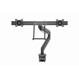 Suport monitor SUPORT de birou Gembird, pt 2 TV/monitor plat, diag. max 32 inch, rotatie, inclinare, pivotare, orizontal, vertical, max 2x8 kg, "MA-DA2-04