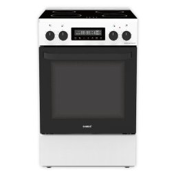 Aragaz Full electric 4 zone de gatit vitroceramice Timer digital Touch Control Display digital Capacitate cuptor: 59 L Alb