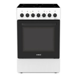 Aragaz 60 l 7 functii Clasa A Lumina interioara Timer mecanic 4 zone de gatit vitroceramice Cuptor cu 7 functii Alb