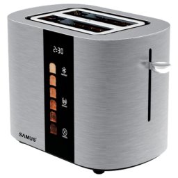 Prajitor de paine Prajitor Paine, GOURMET, 2 felii, 800 W, 6 trepte rumenire, Inox/Negru