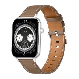 Smartwatch COLMI C28 Smartwatch Silver + brown leather