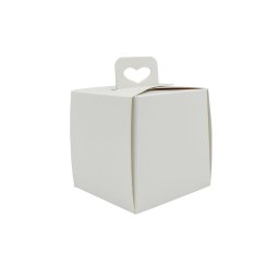 Cutie Patrata Monoportie, Carton Alb 9 x 9 x H 9 cm, Set 10 buc