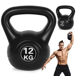 Kettlebell 12 kg negru