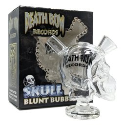 Death Row Records Pipa sticla blunt Bubbler cu apa Skull (USA)