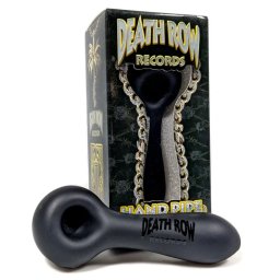 Death Row Records Pipa sticla spoon SandBlasted negru mat 10cm (USA)