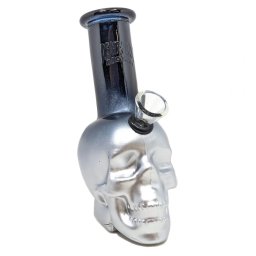 Death Row Records Bong sticla Skull Bubbler negru-silver15cm (USA)