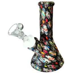 Urban Crew Bong din silicon Mexican Skulls negru 13cm