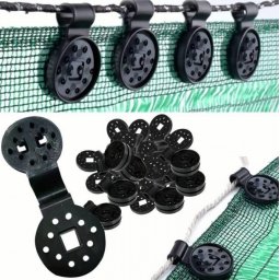 Set 100 cleme clipsuri plasa umbrire, profesionale, 10 pini prindere