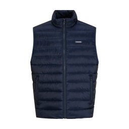 Jack & Jones Plus Vesta fara gluga, barbati big sizes, Bleumarin inchis (SELECTATI MARIMEA: 8XL)