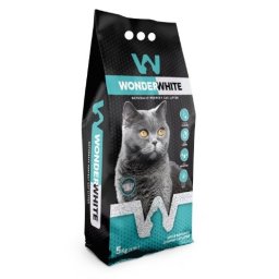 Nisip pentru pisici Wonder White, 5kg, aroma Sapun de Marsilia