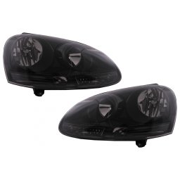 Faruri negre VW Golf 5 si Jetta cu reglaj electric, set stanga-dreapta