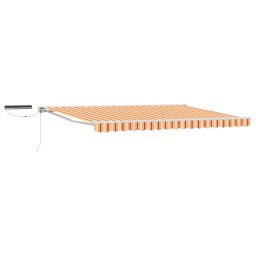 Marchiza electrica retractabila semi-casetata 4,5x3 m, galben-portocaliu