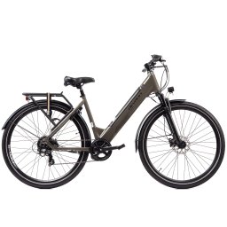 Bicicleta electrica urbana Devron 28426RM 28 inch, marimea L, gri