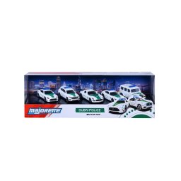 Set 5 masinute de politie Dubai Majorette, metalice, Mercedes AMG 7,5 cm
